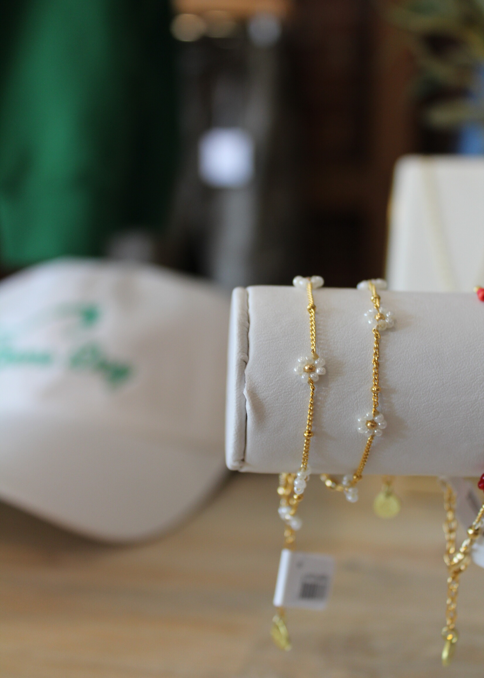 White Flower Bracelet