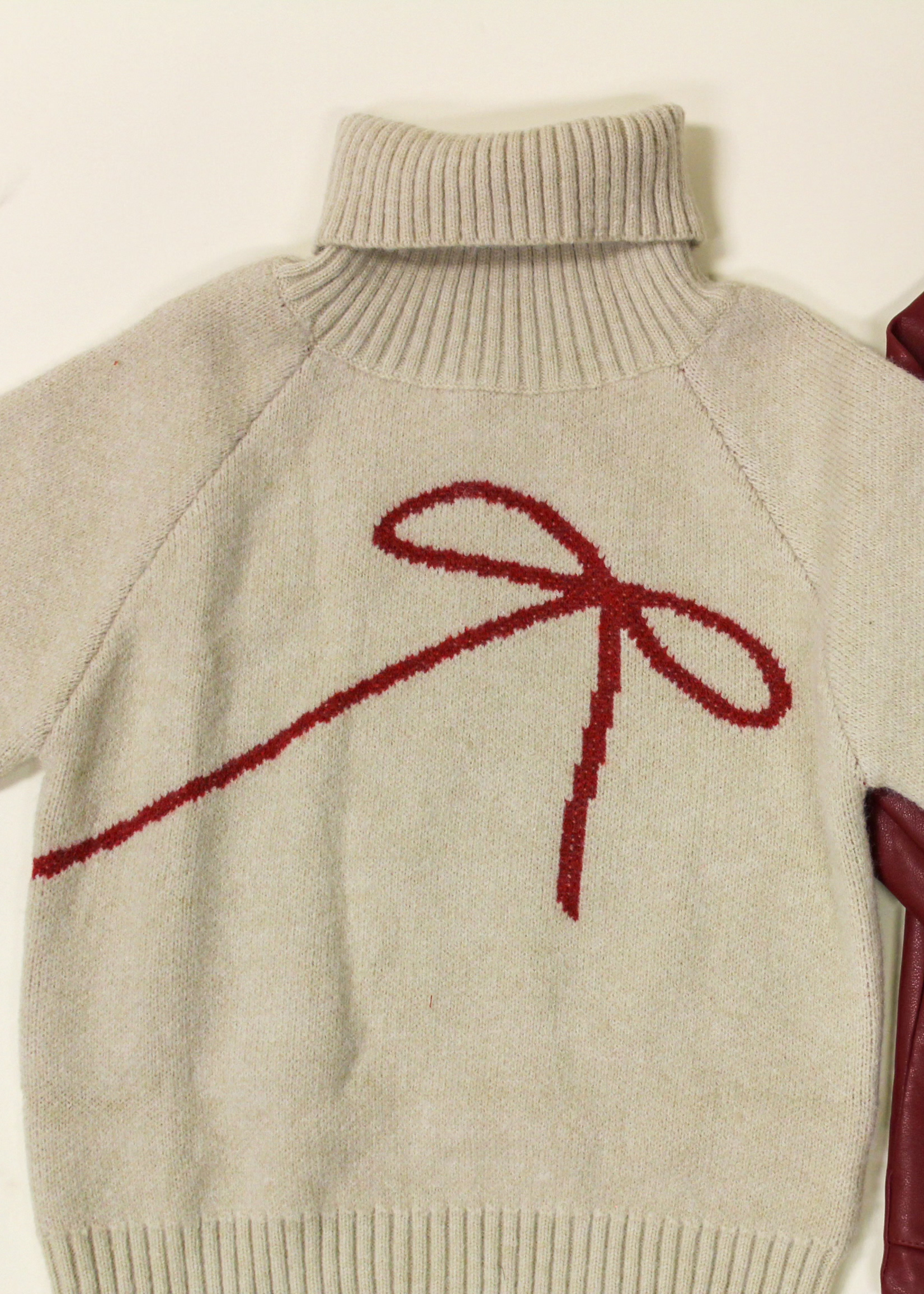 En Saison Bow Pull Over Sweater