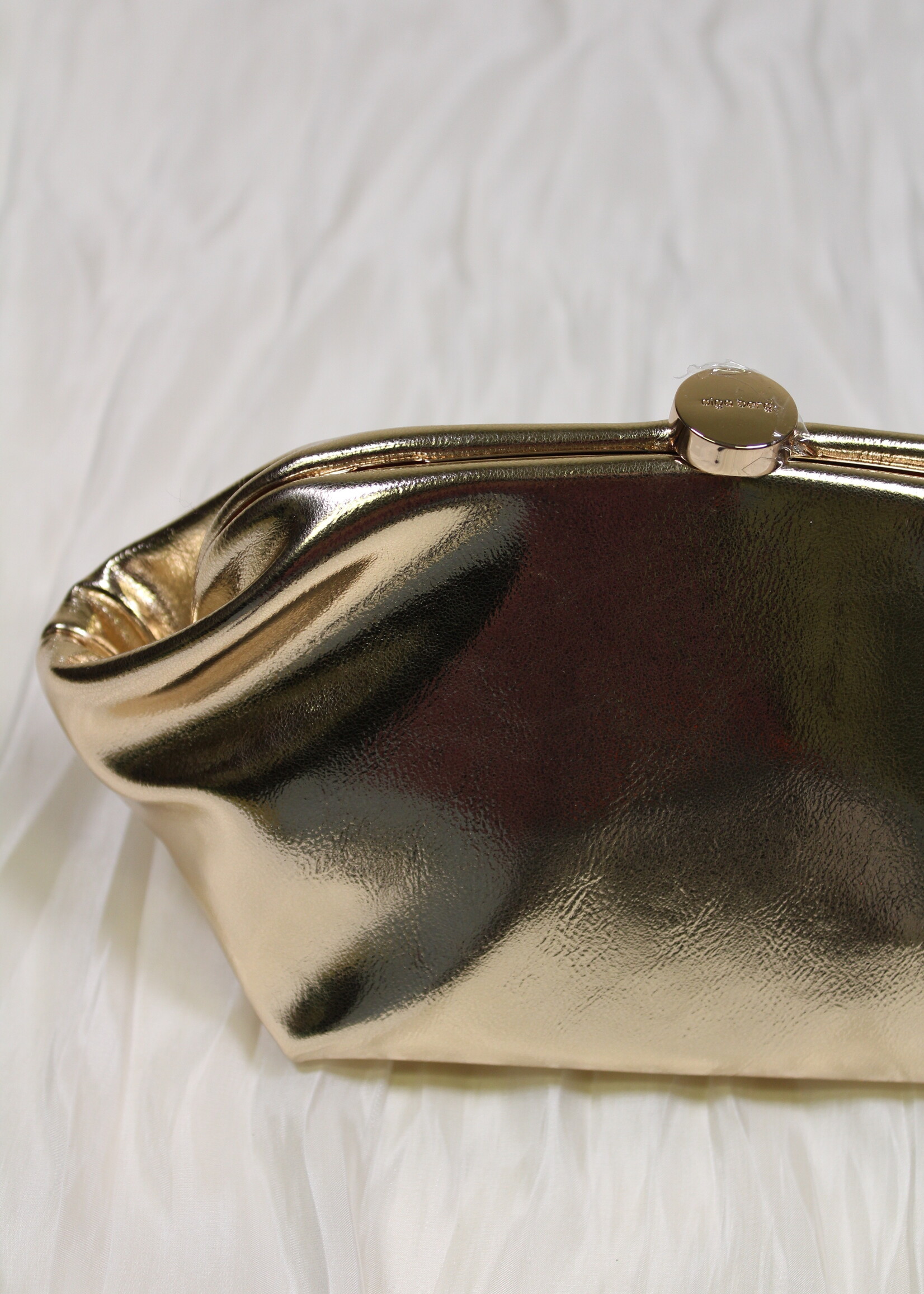 Olga Berg Gold Metallic Clutch