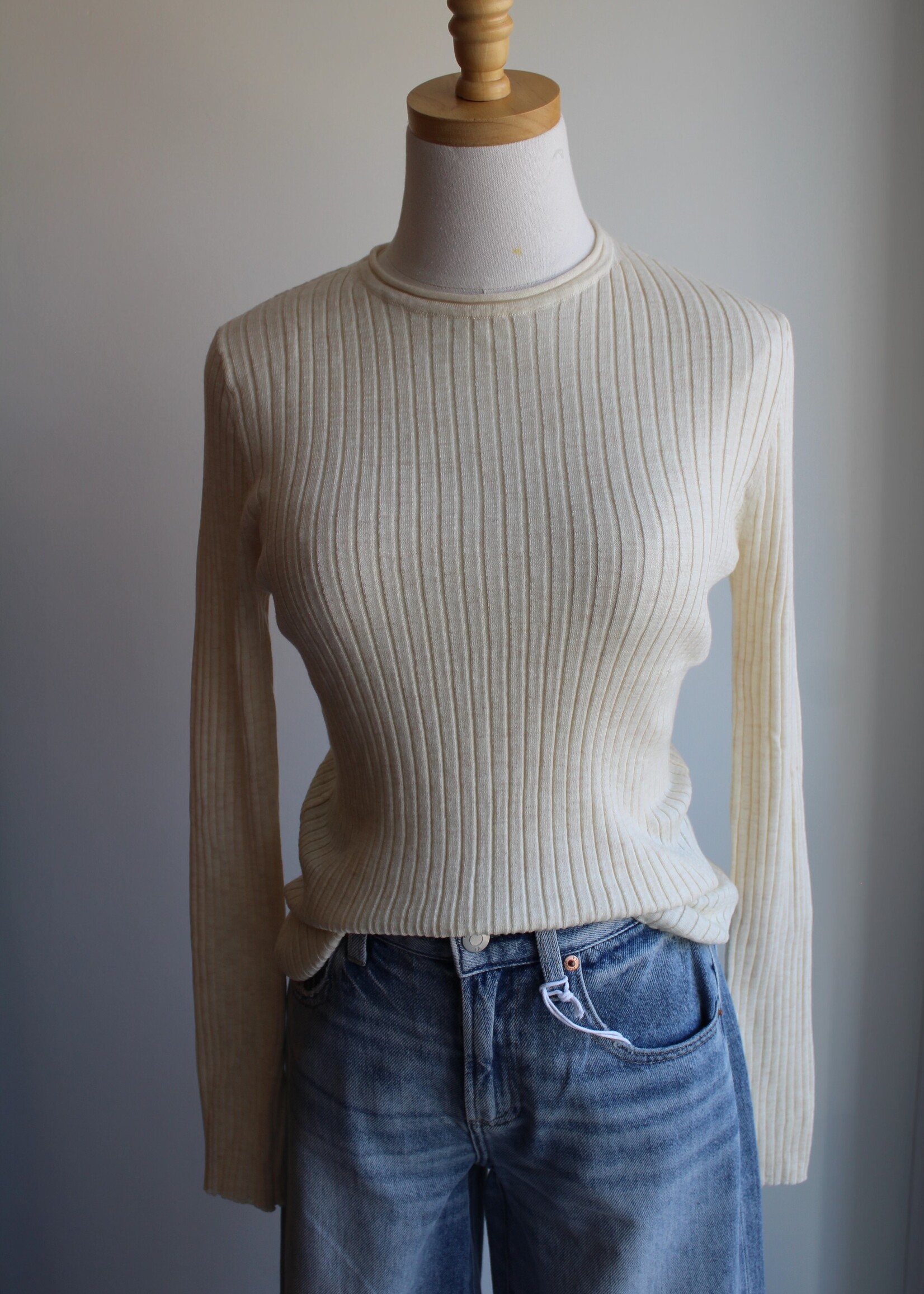 ASTR The Label Cream Reece Sweater