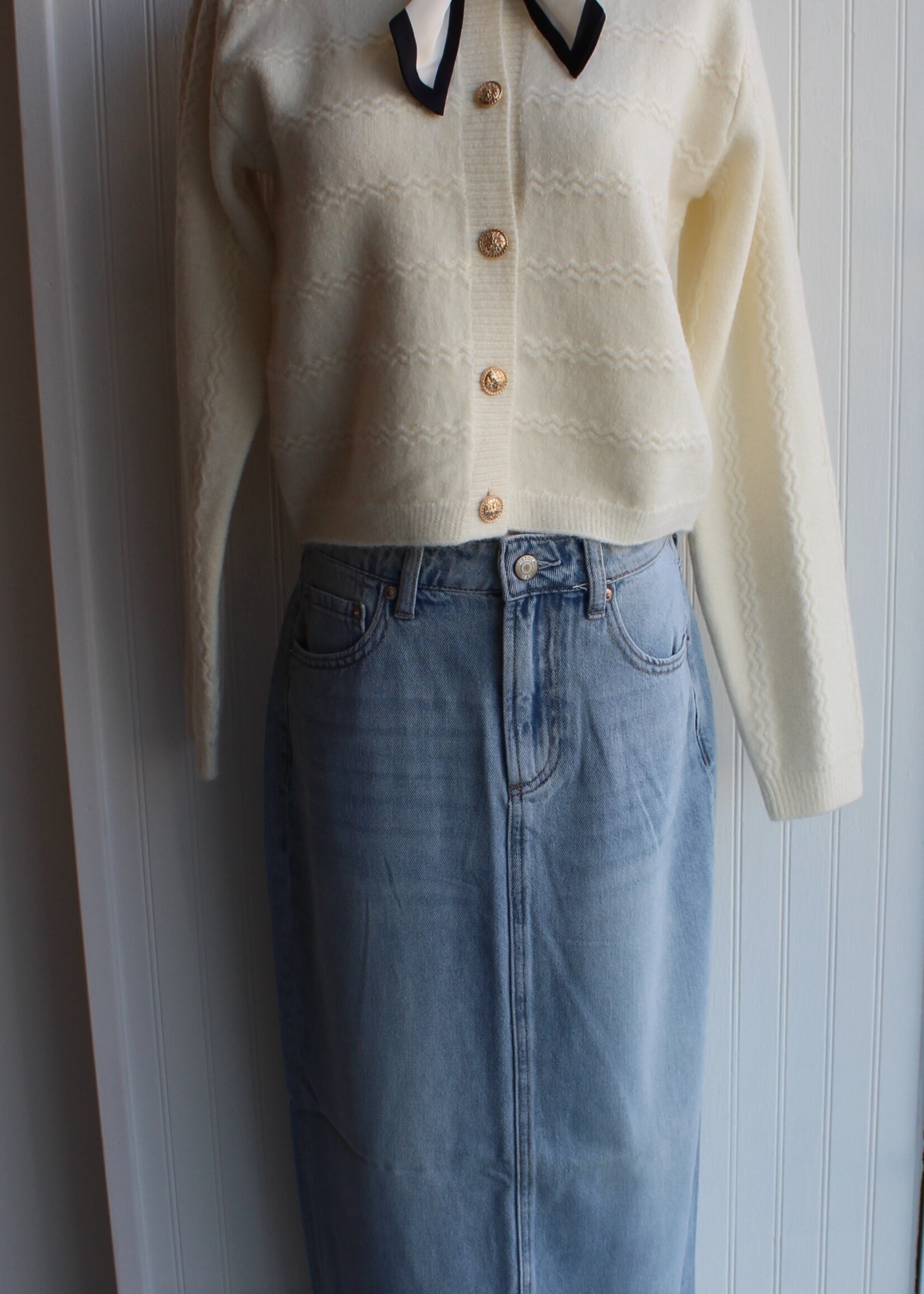 Pistola Jardin Raye Denim Skirt