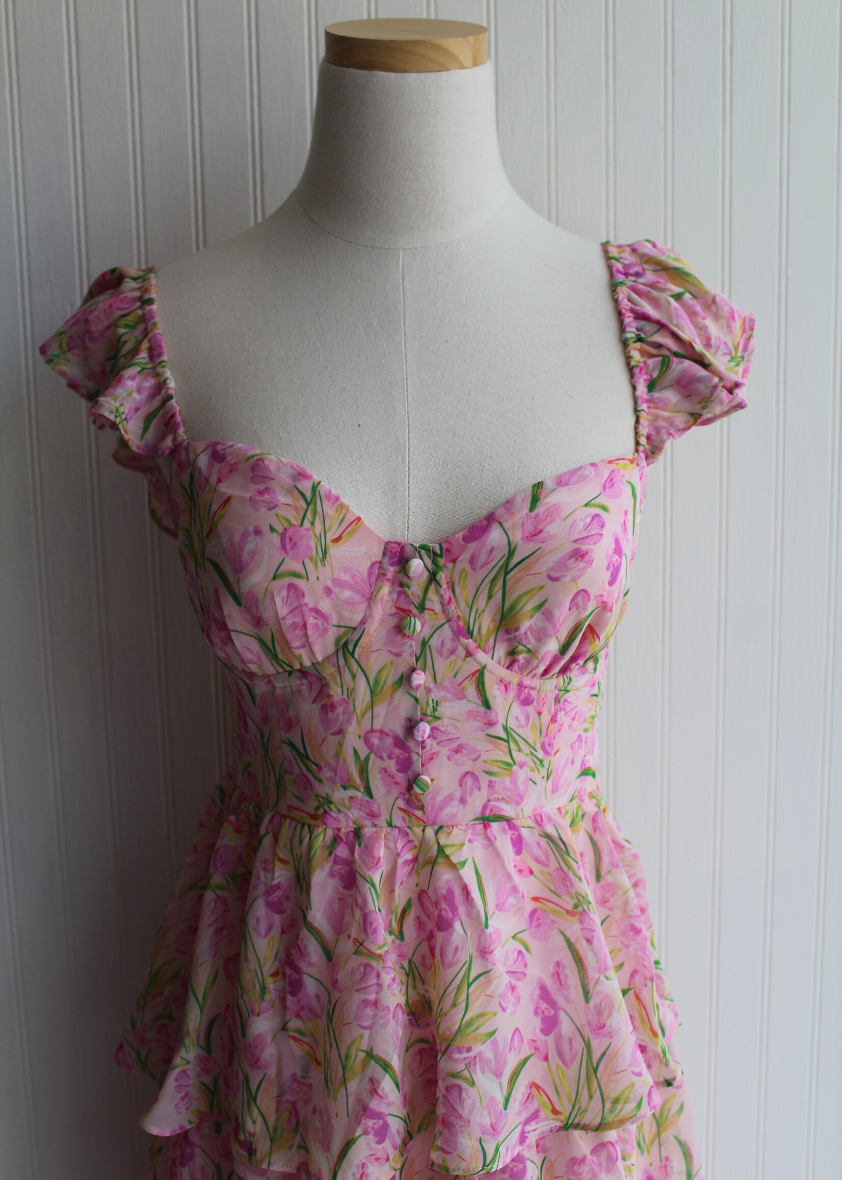 ASTR The Label Pink Mid Summer Dress