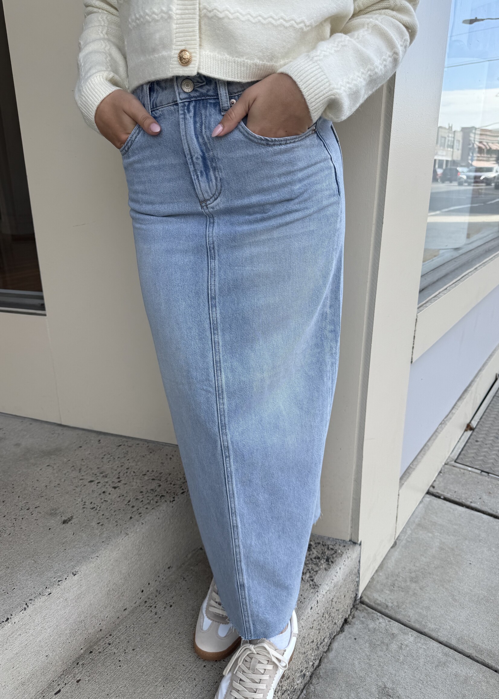 Pistola Jardin Raye Denim Skirt