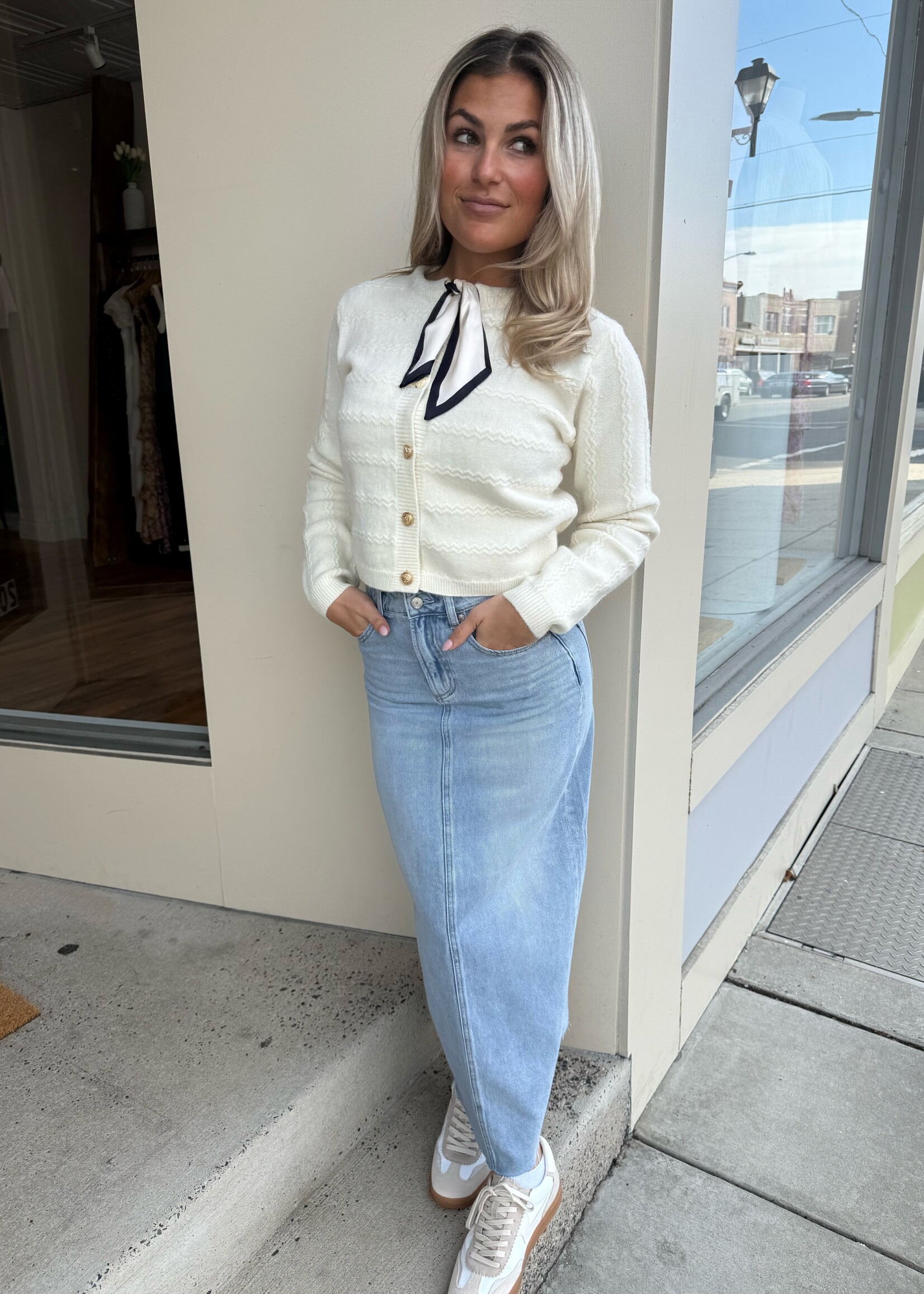Pistola Jardin Raye Denim Skirt
