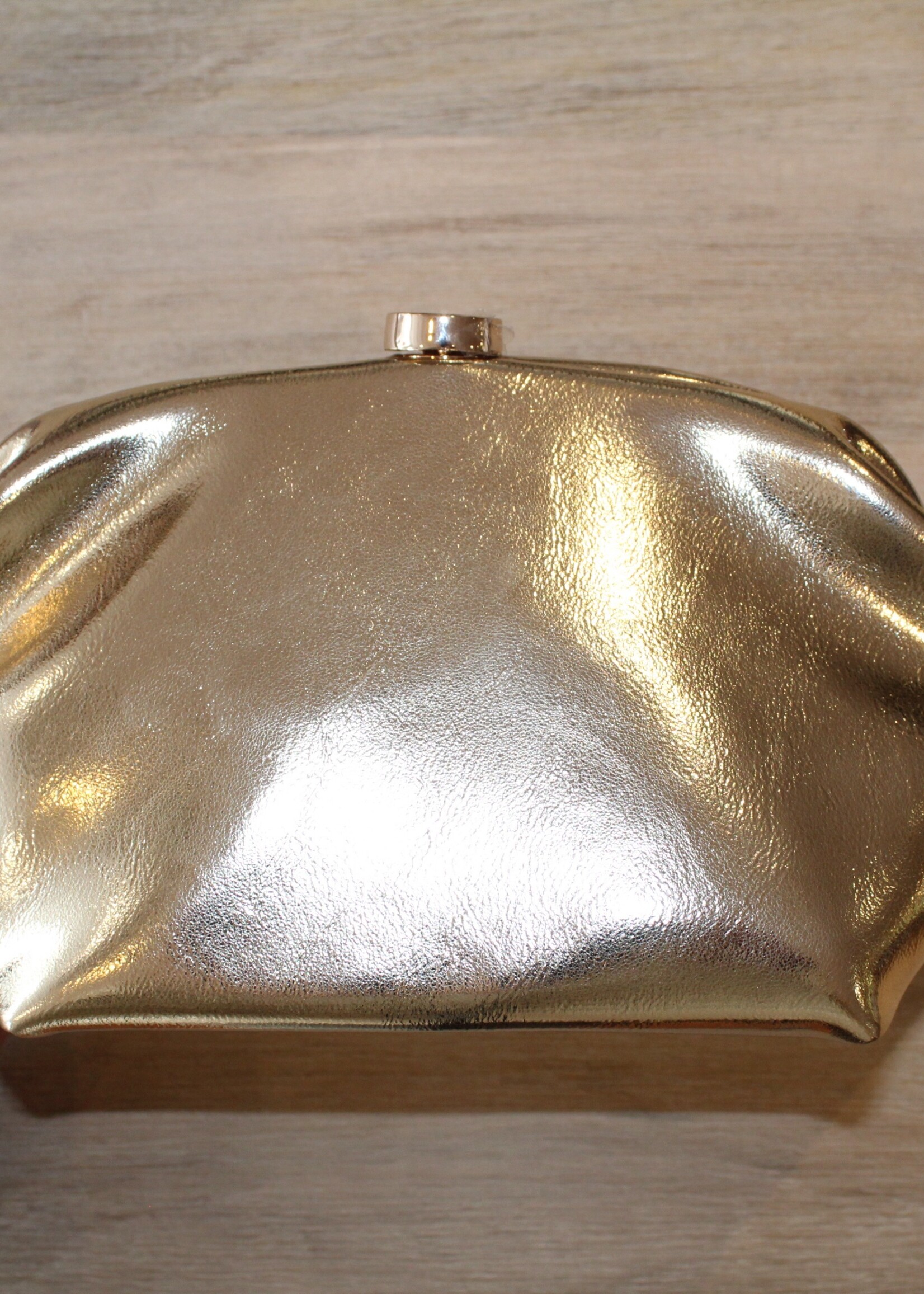 Olga Berg Gold Metallic Clutch