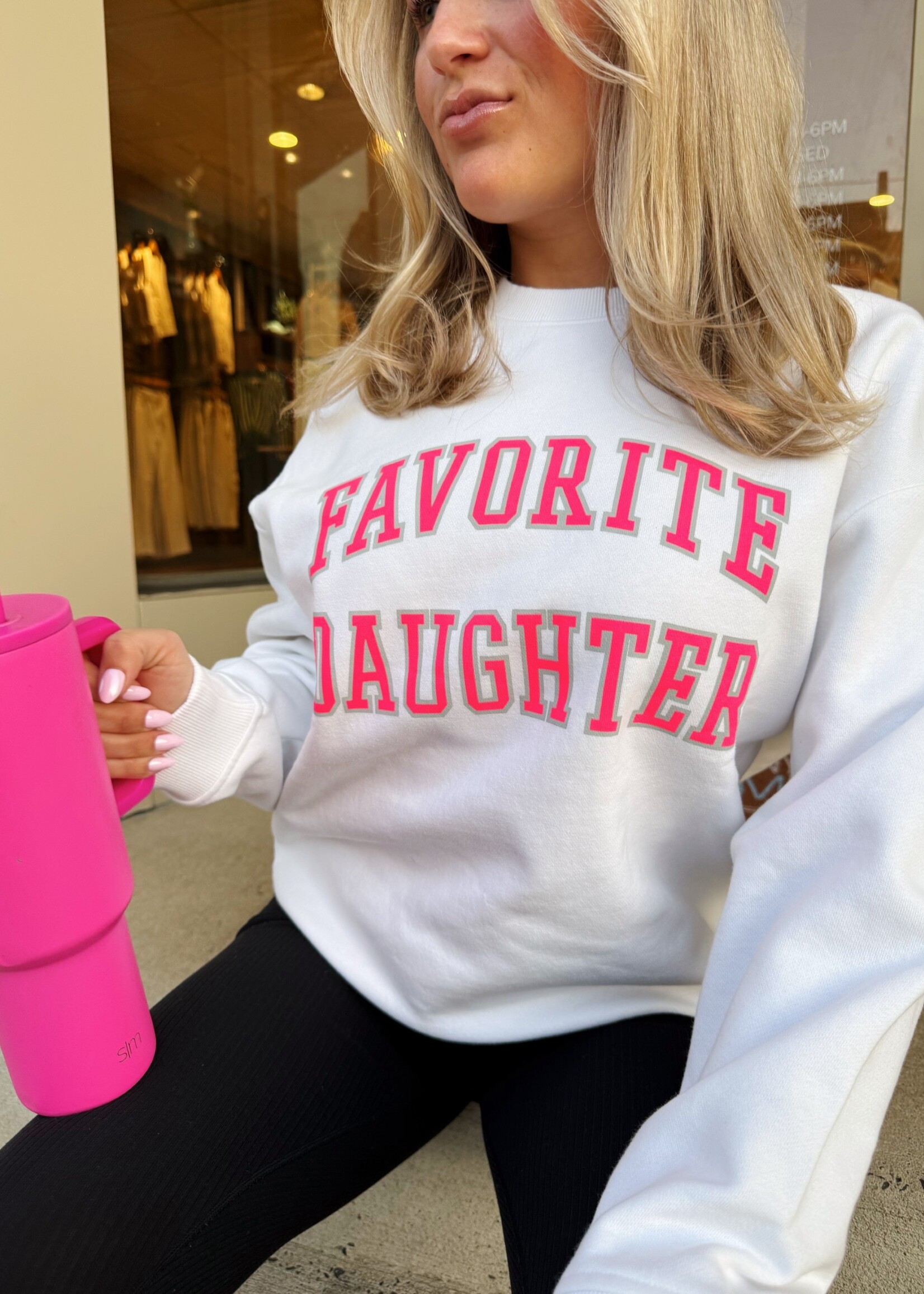 Favorite Daughter Neon Pink Favorite Daughter Crew