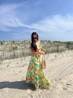 ASTR The Label Orange Green Mezcal Dress