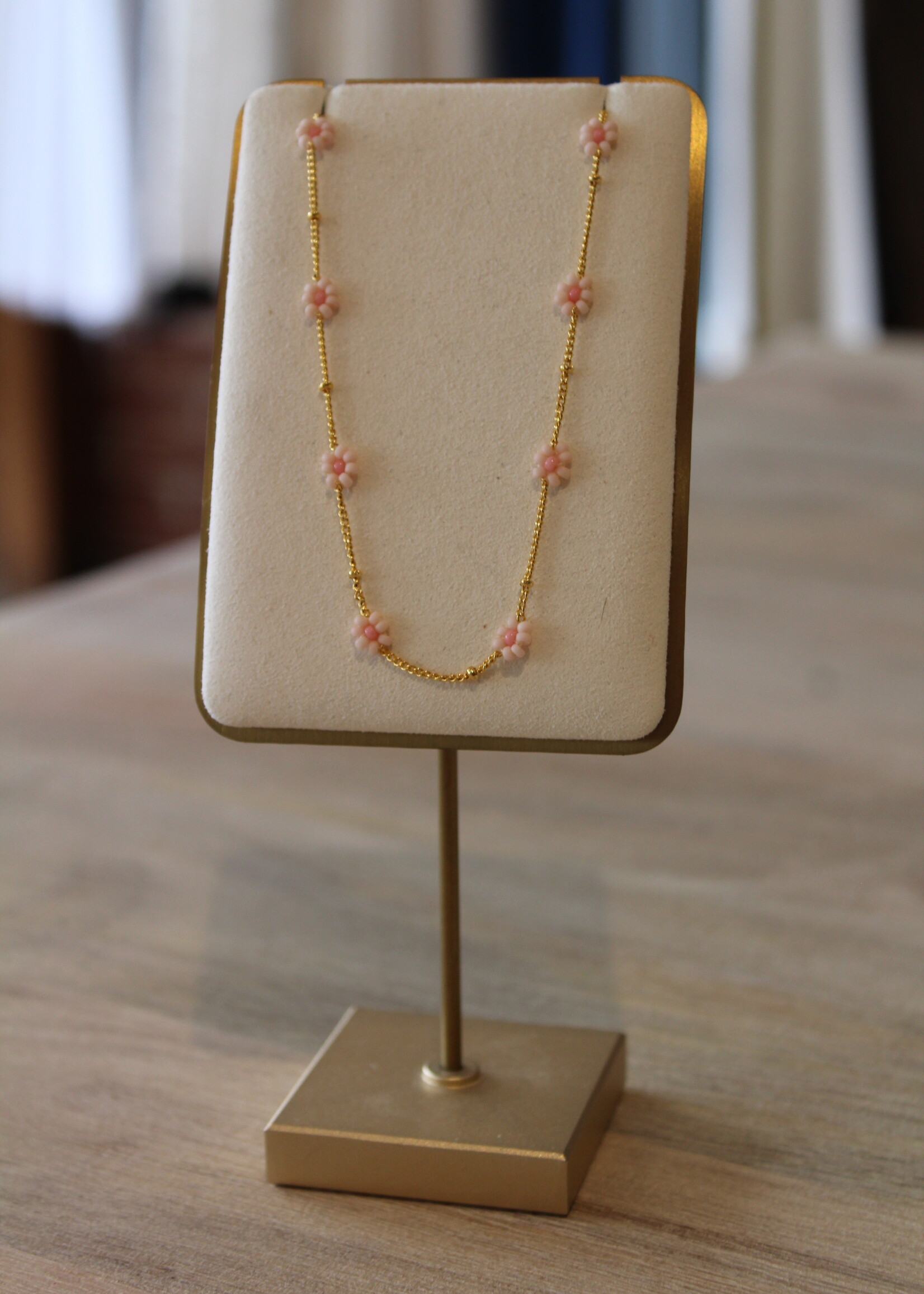 Pink Flower Necklace