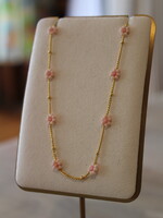 Pink Flower Necklace