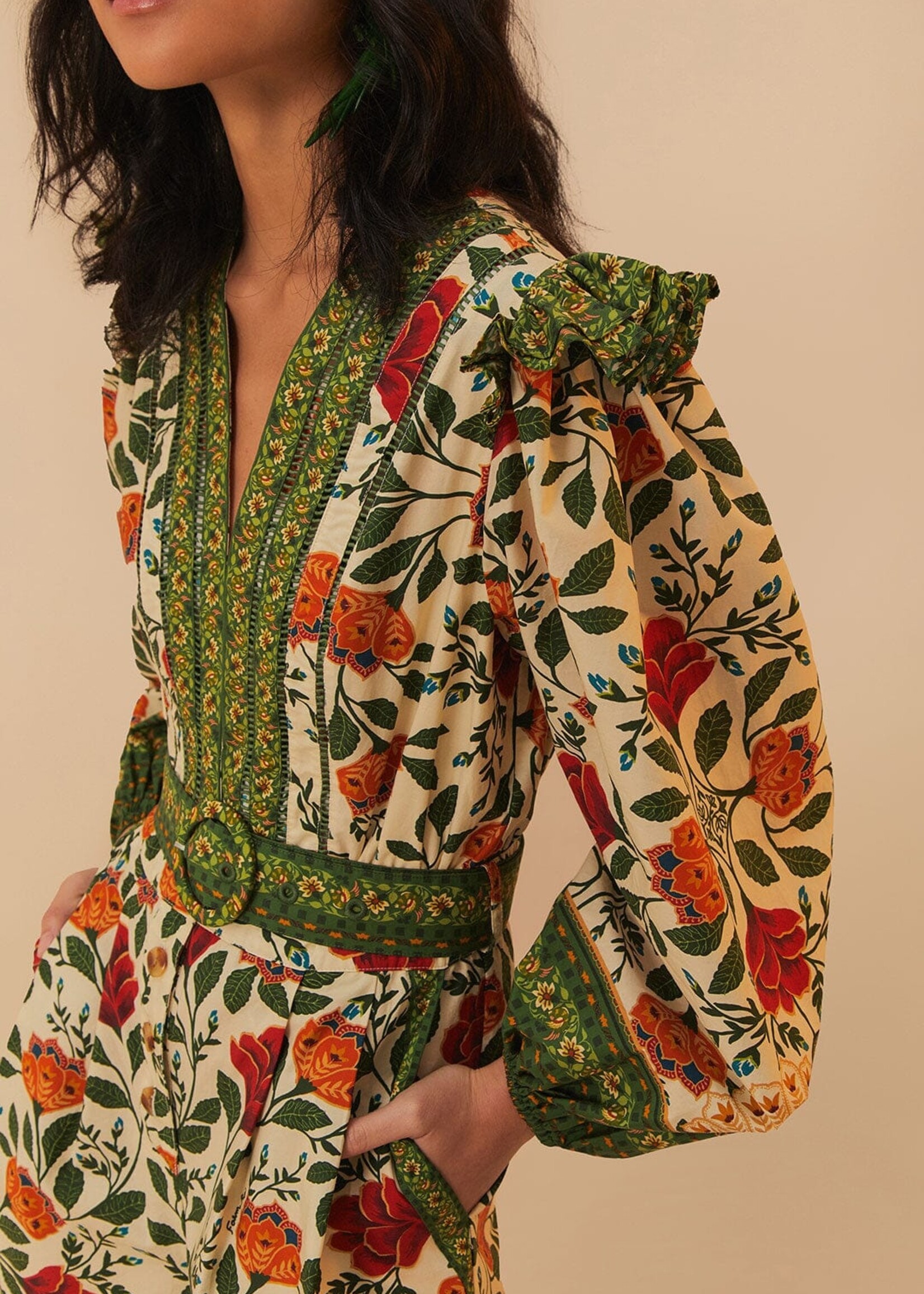 Farm Rio Garden Tapestry Romper