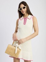 En Saison Pink Stitch Mini Dress