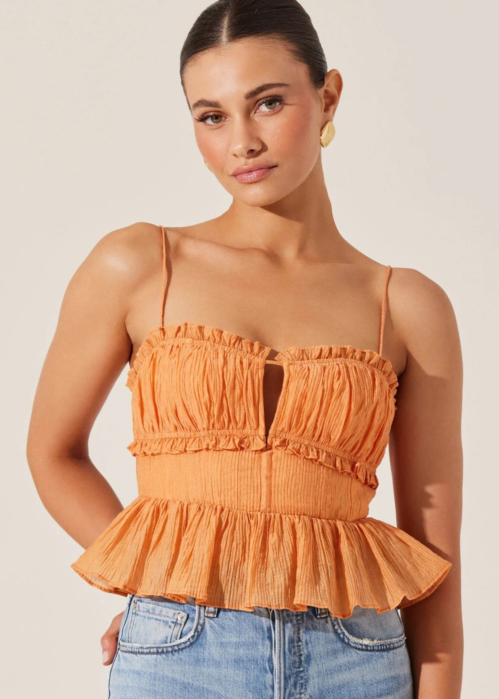 ASTR The Label Papaya Sylvan Top