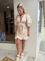 Farm Rio Lace Nature Mini Dress