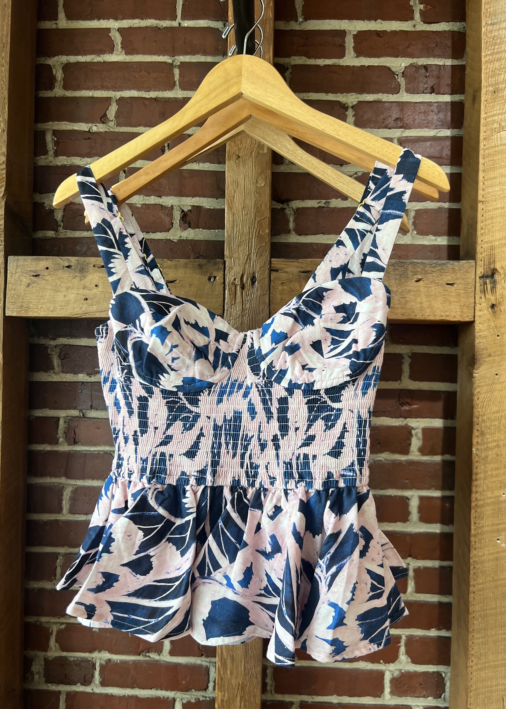 Navy Pink Ramsey Top