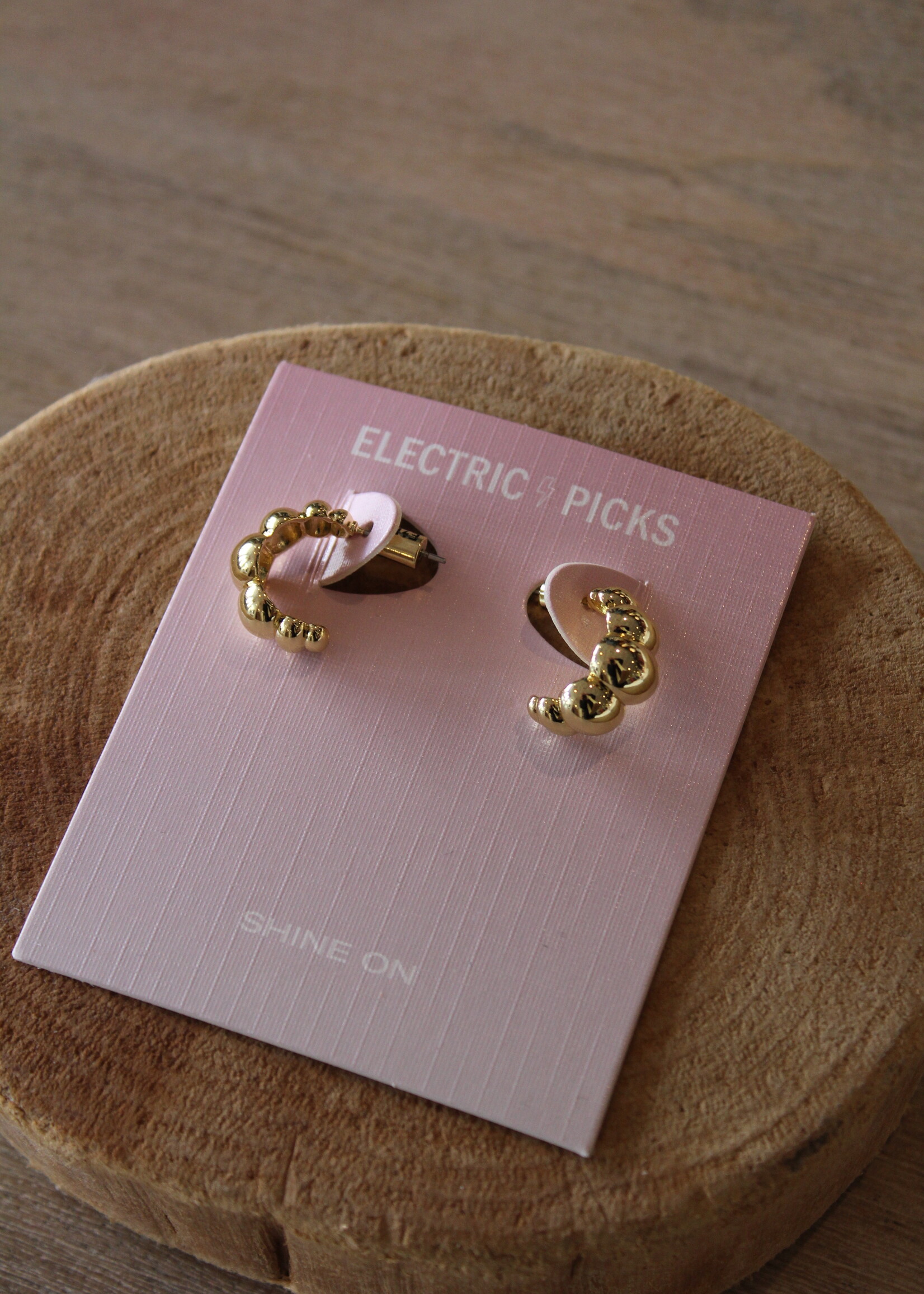Gold Puff Earrings