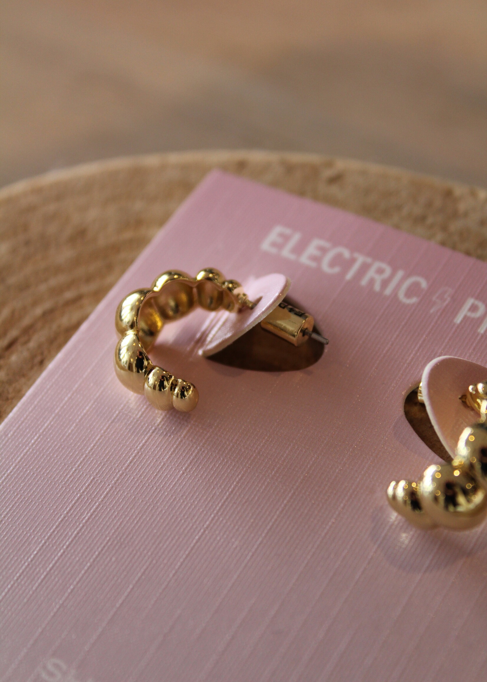 Gold Puff Earrings