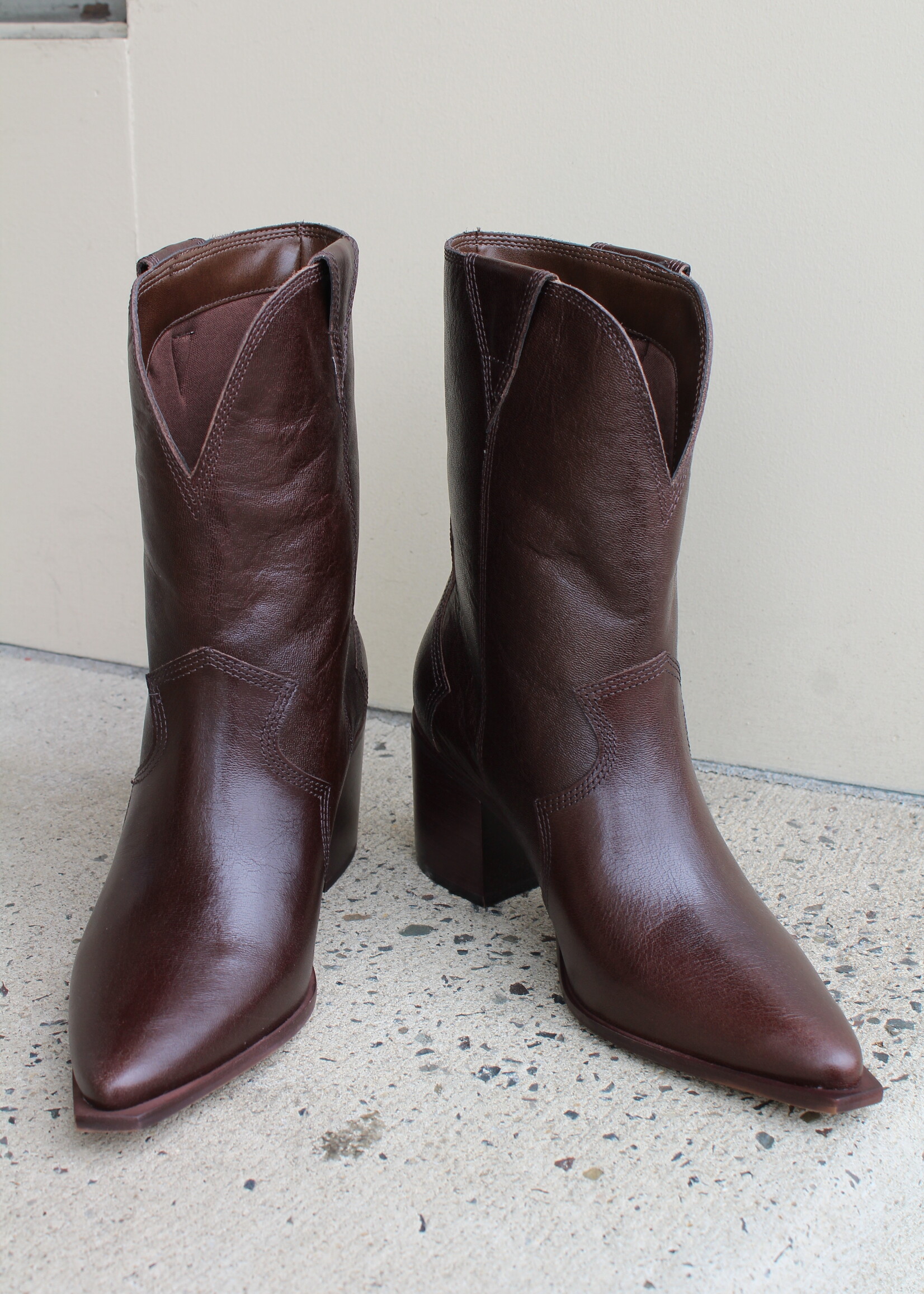 Petra Square Toe Cowboy Bootie