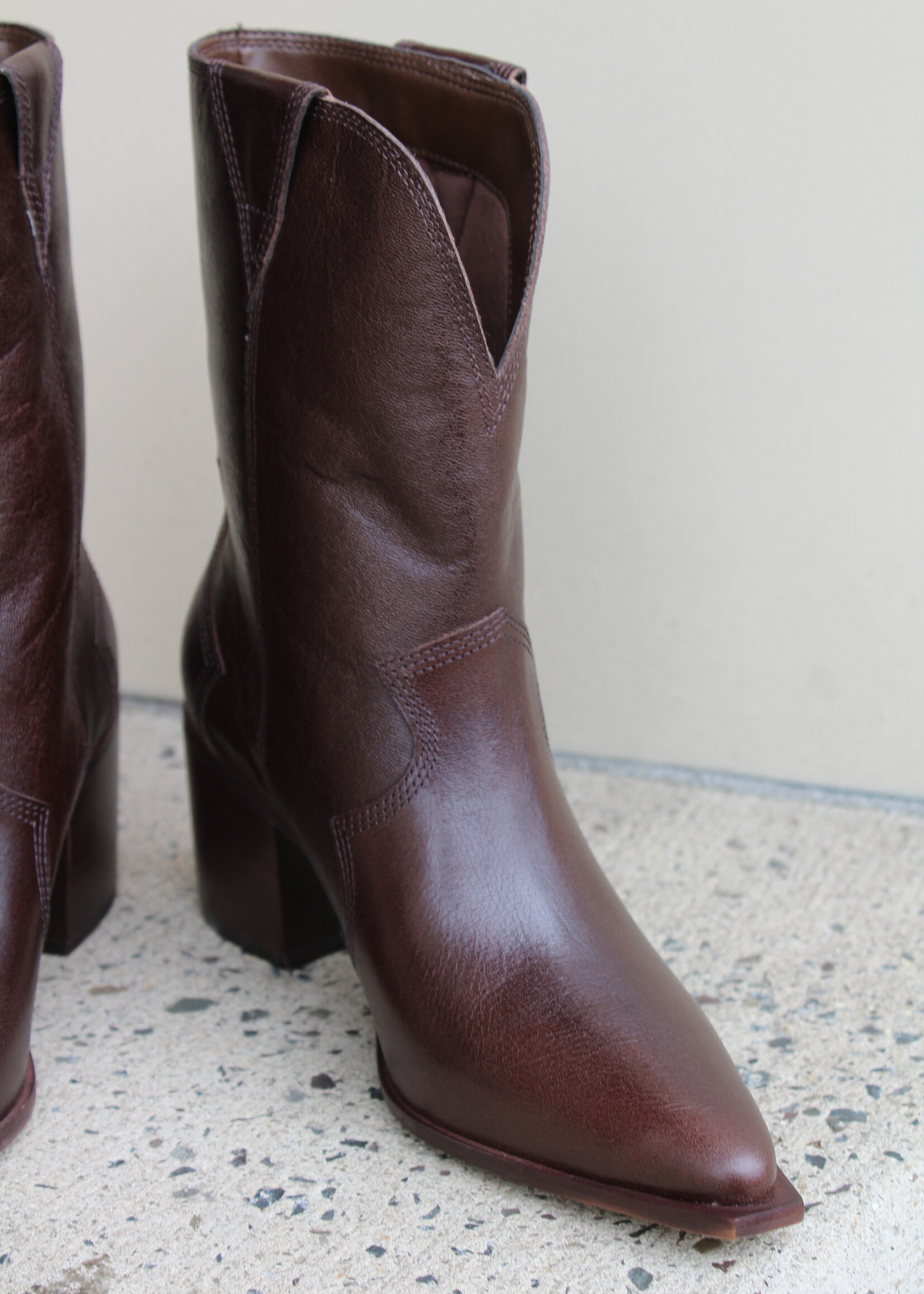 Petra Square Toe Cowboy Bootie