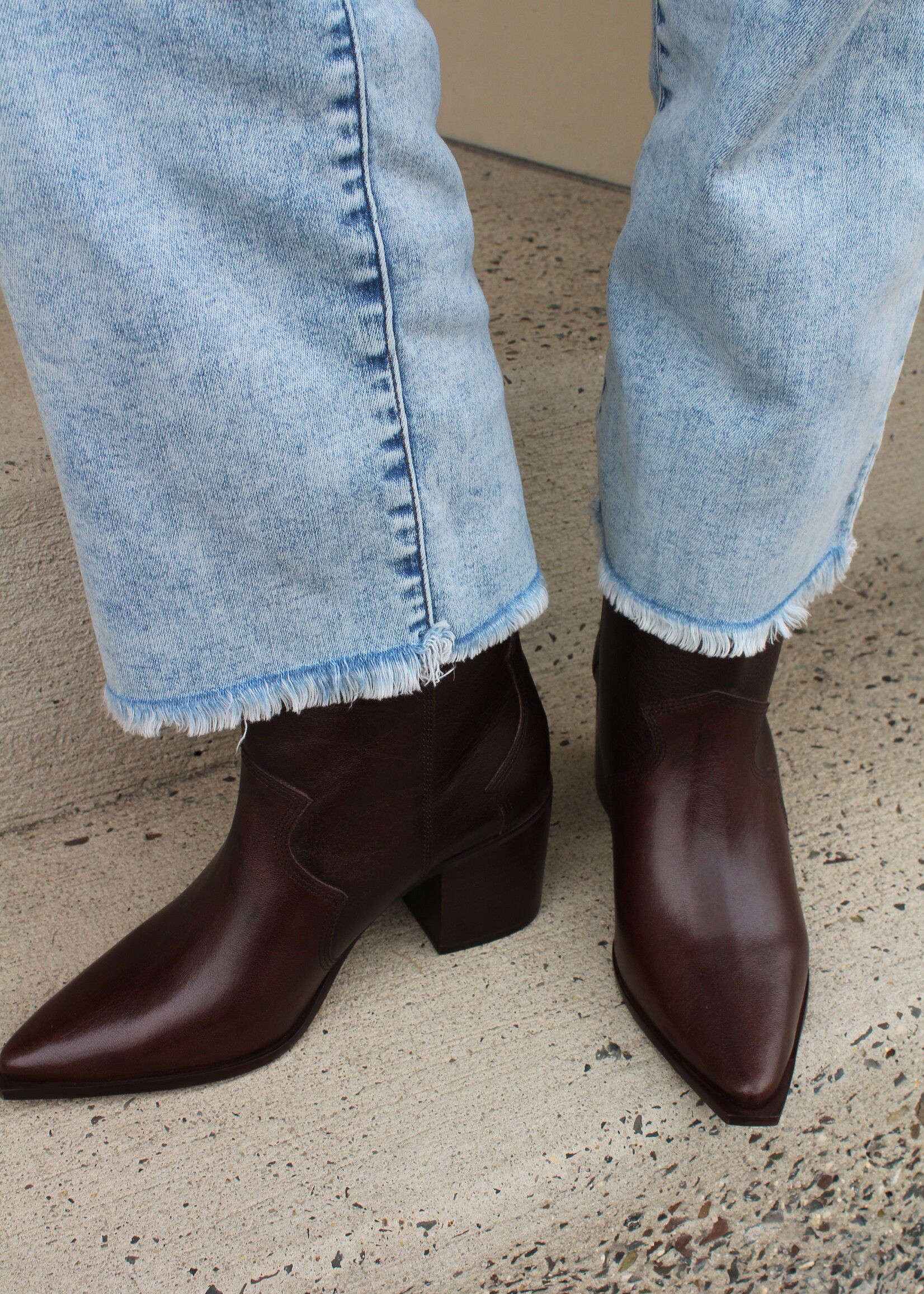 Petra Square Toe Cowboy Bootie