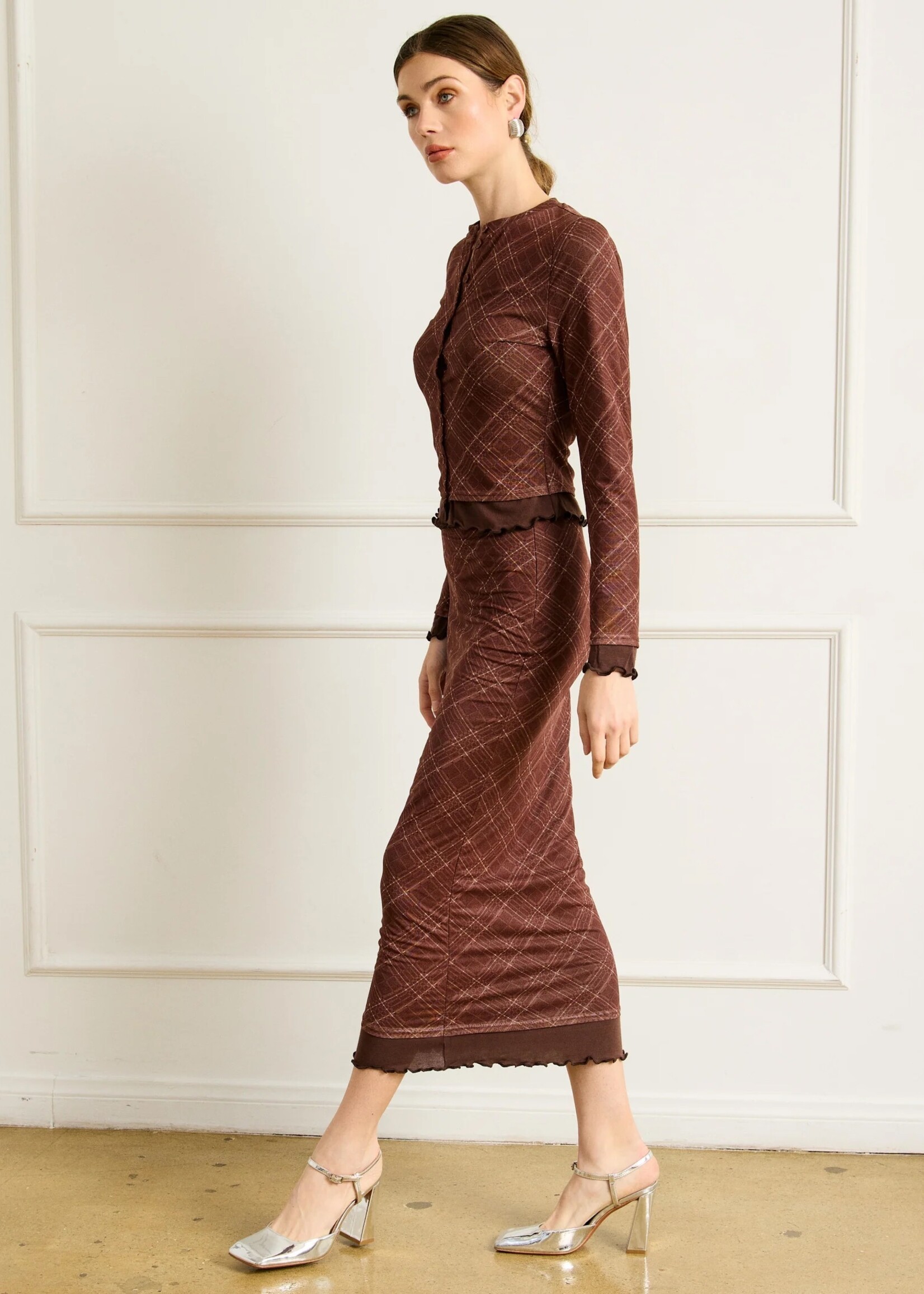 Richard Plaid Midi Skirt