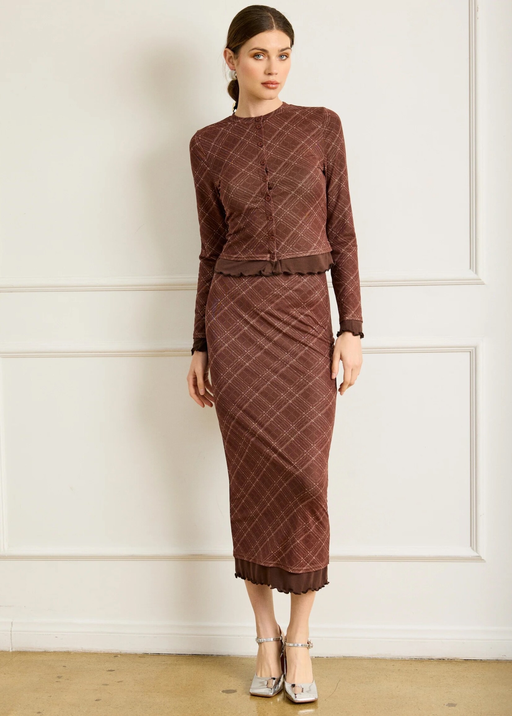 Richard Plaid Midi Skirt