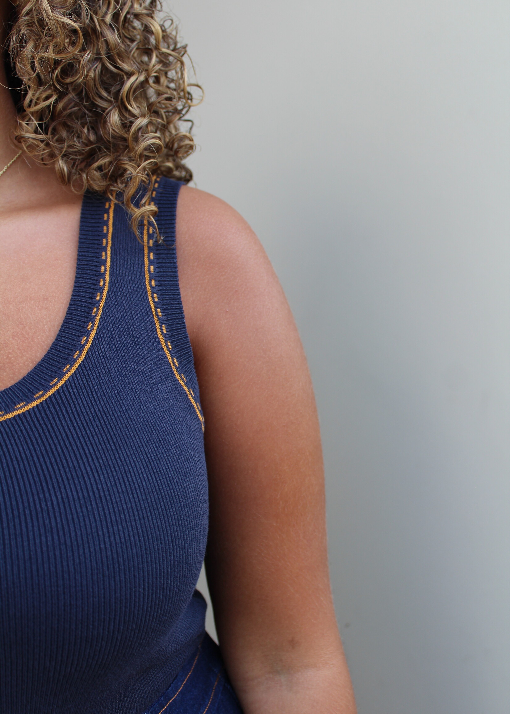 Mix Media Denim Dress