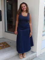 Mix Media Denim Dress