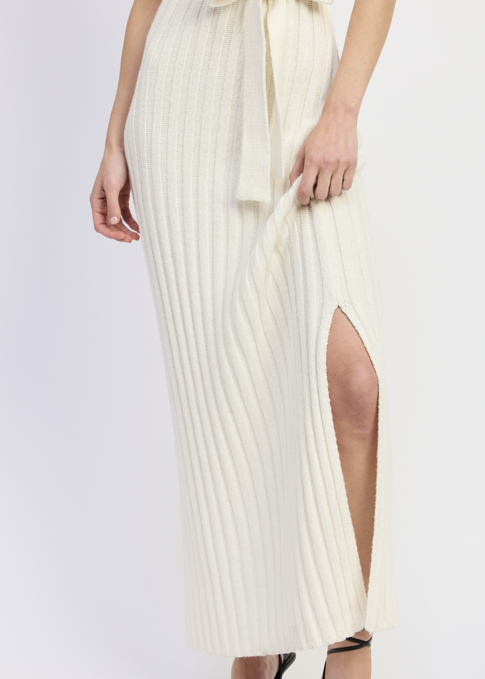 En Saison White Stenson Sweater Dress