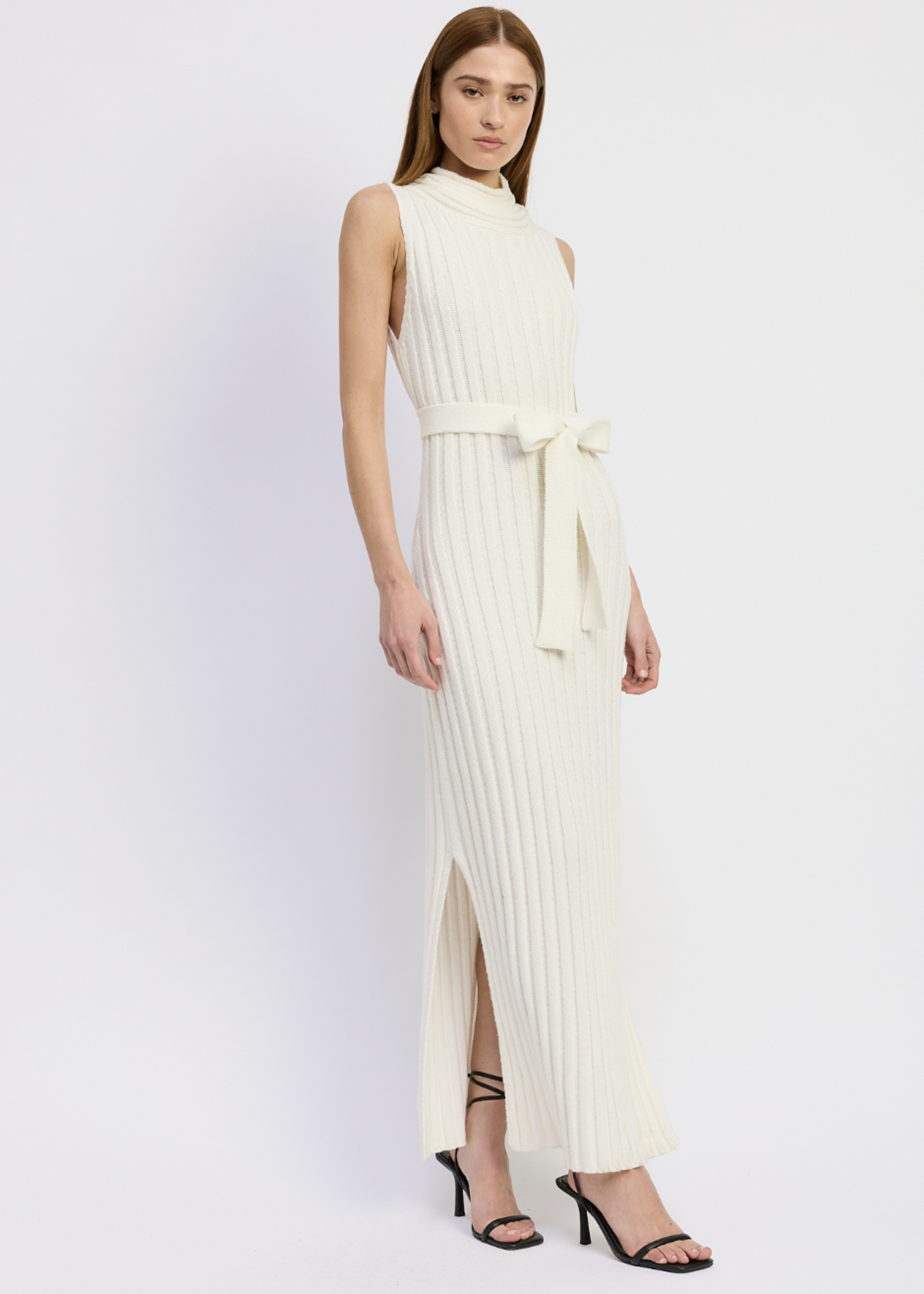 En Saison White Stenson Sweater Dress