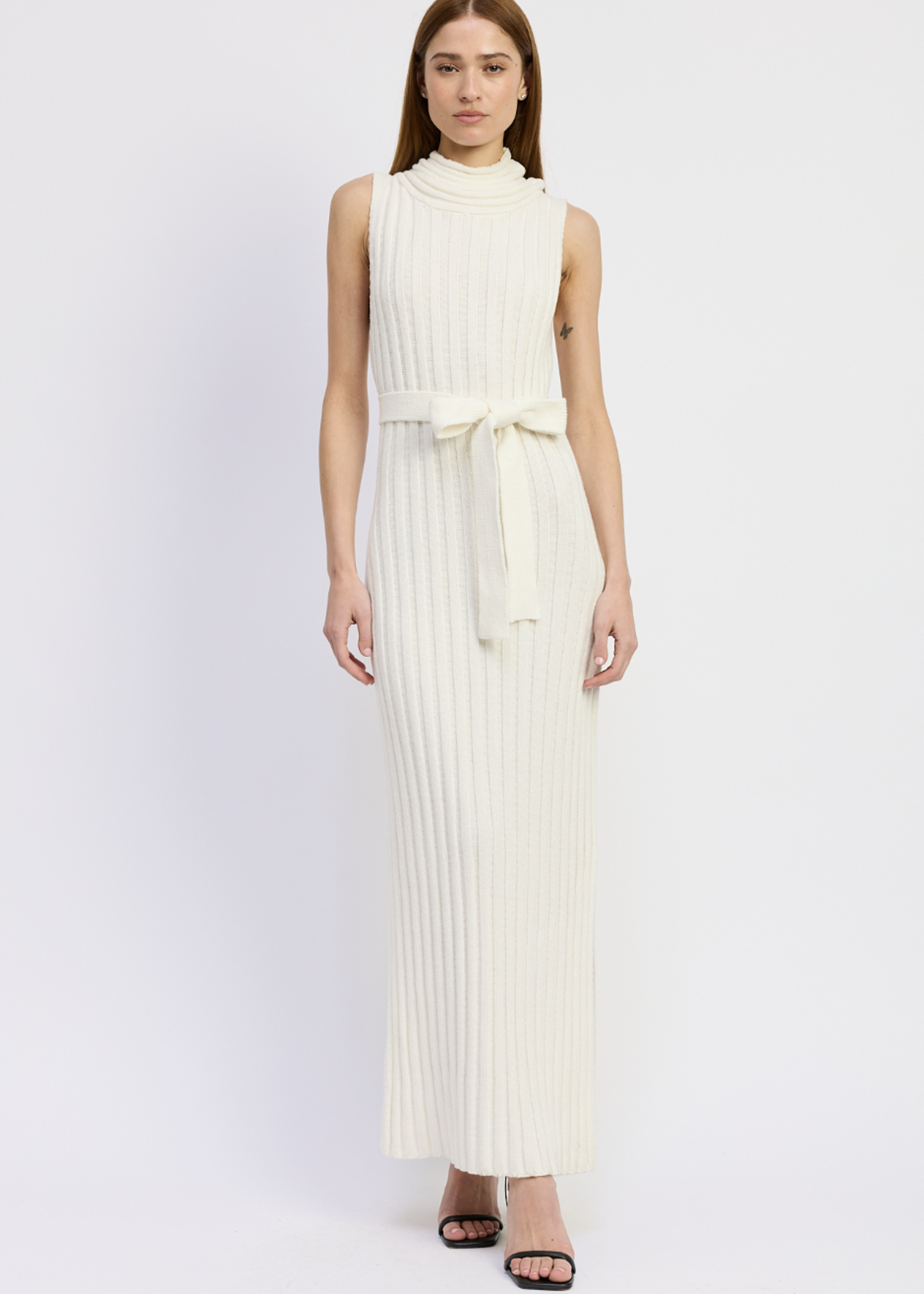 En Saison White Stenson Sweater Dress