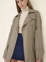 Plaid Trench Coat