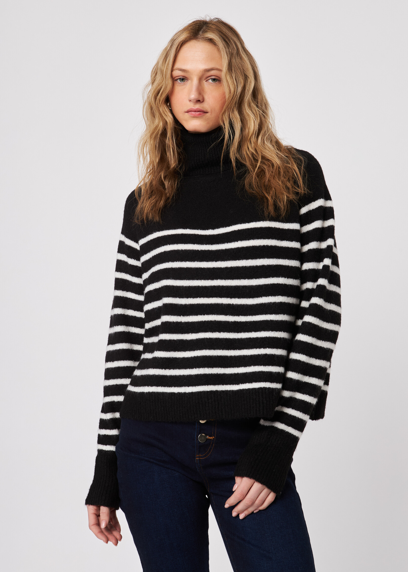 John & Jenn Mime Stripe Eli Sweater