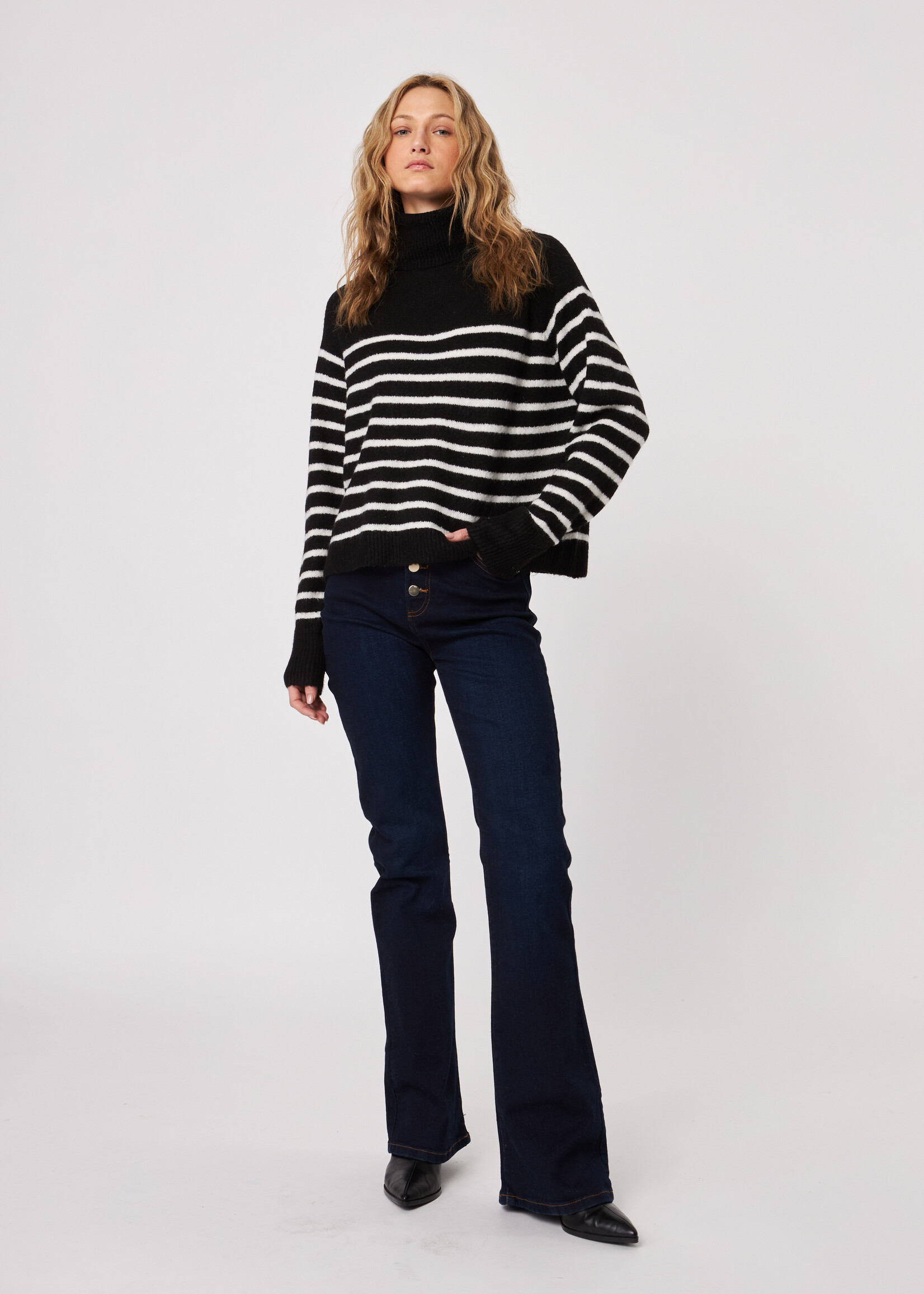 John & Jenn Mime Stripe Eli Sweater