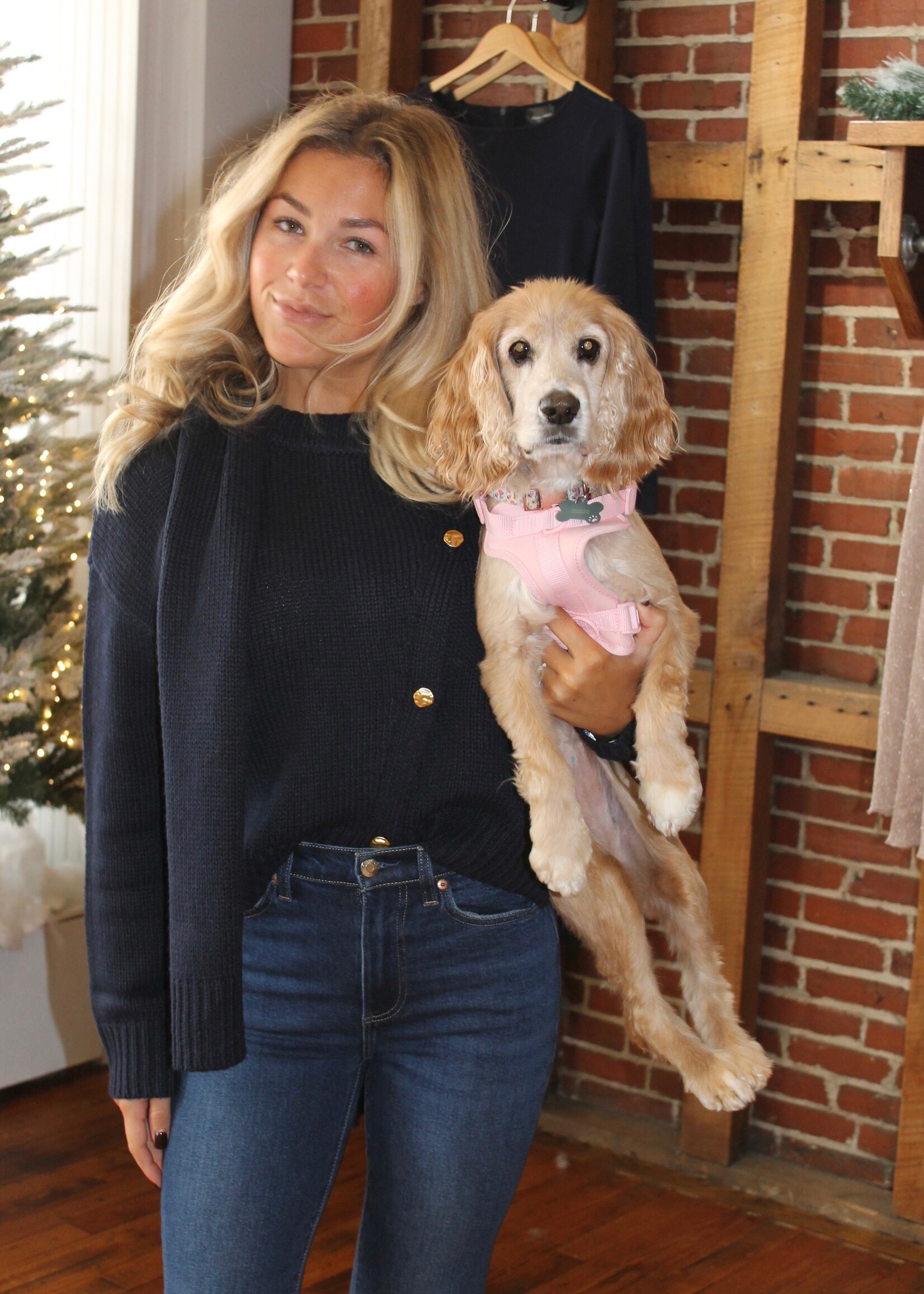 ASTR The Label Navy Jackeline Cardi