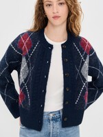 Navy Print Cardi