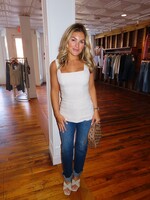 Linen Square Neck Top