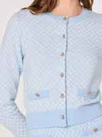 ASTR The Label Blue Plaid Marian Cardi