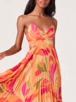 ASTR The Label Orange Floral Blythe Dress