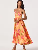 ASTR The Label Orange Floral Blythe Dress