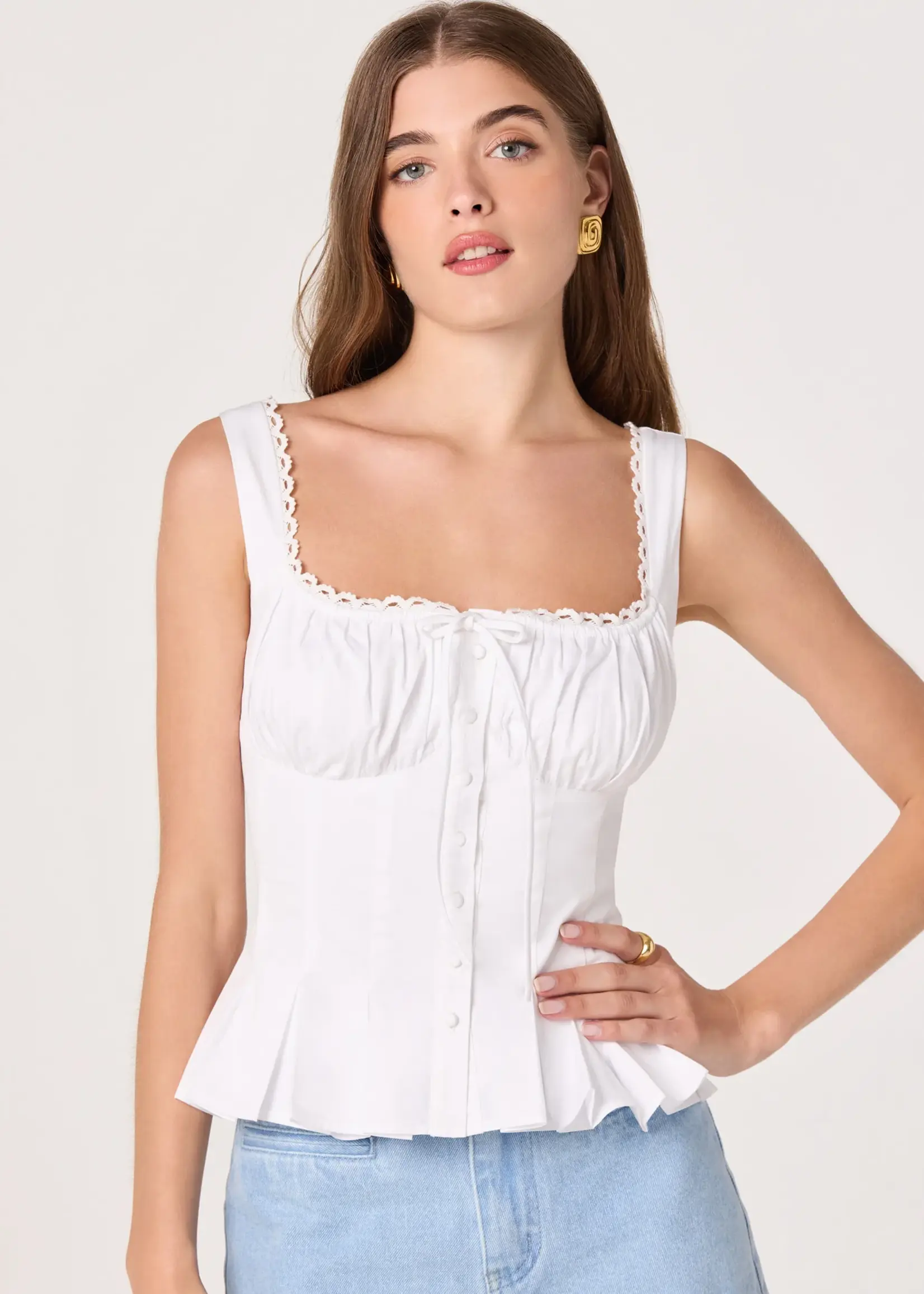 ASTR The Label White Jaci Top