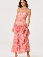ASTR The Label Pink Floral Livia Dress