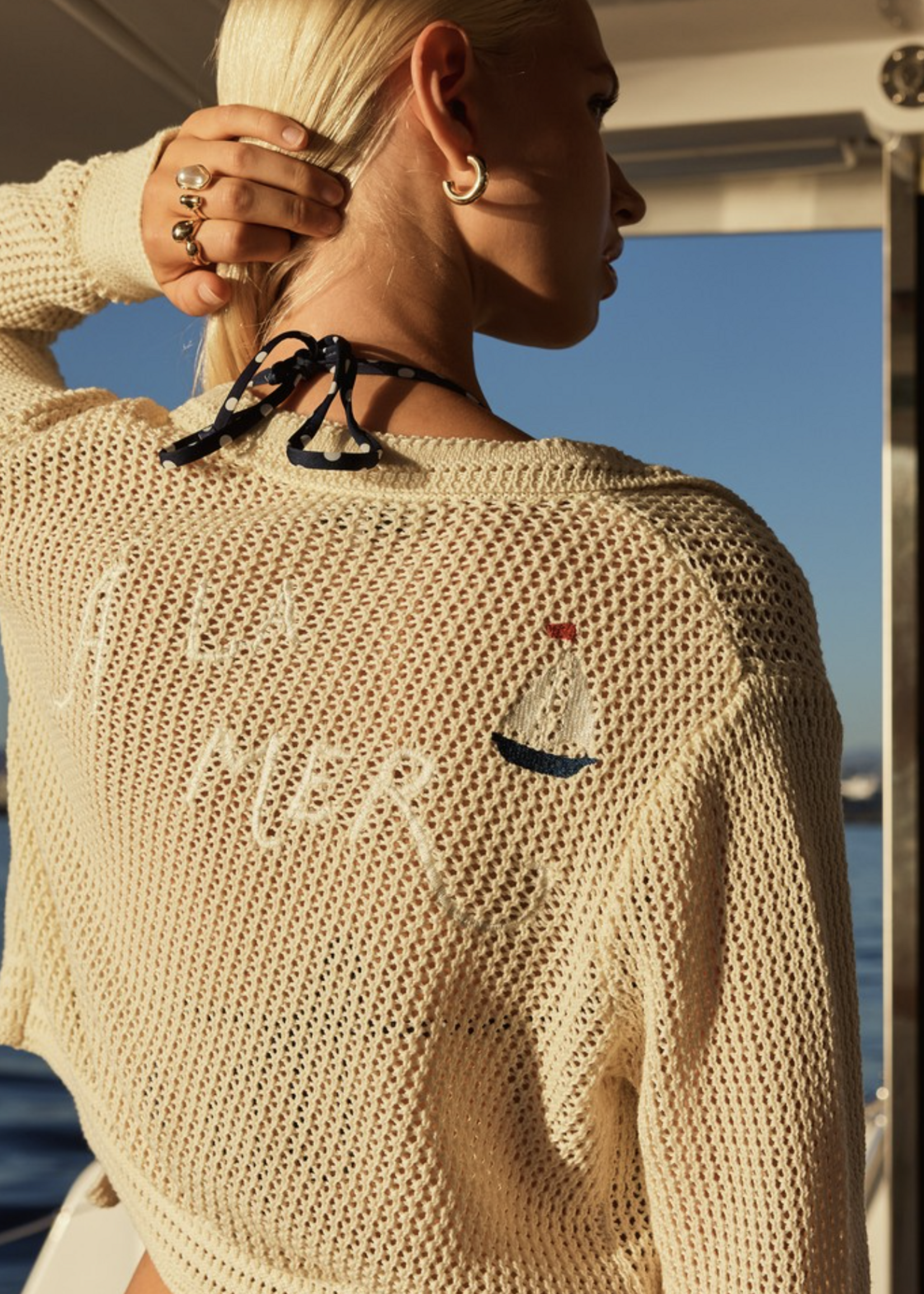 En Saison Faye Embroidered Cardi