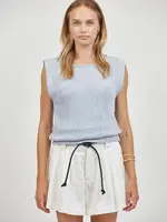 a.ren Blue Whitney Sweater Top