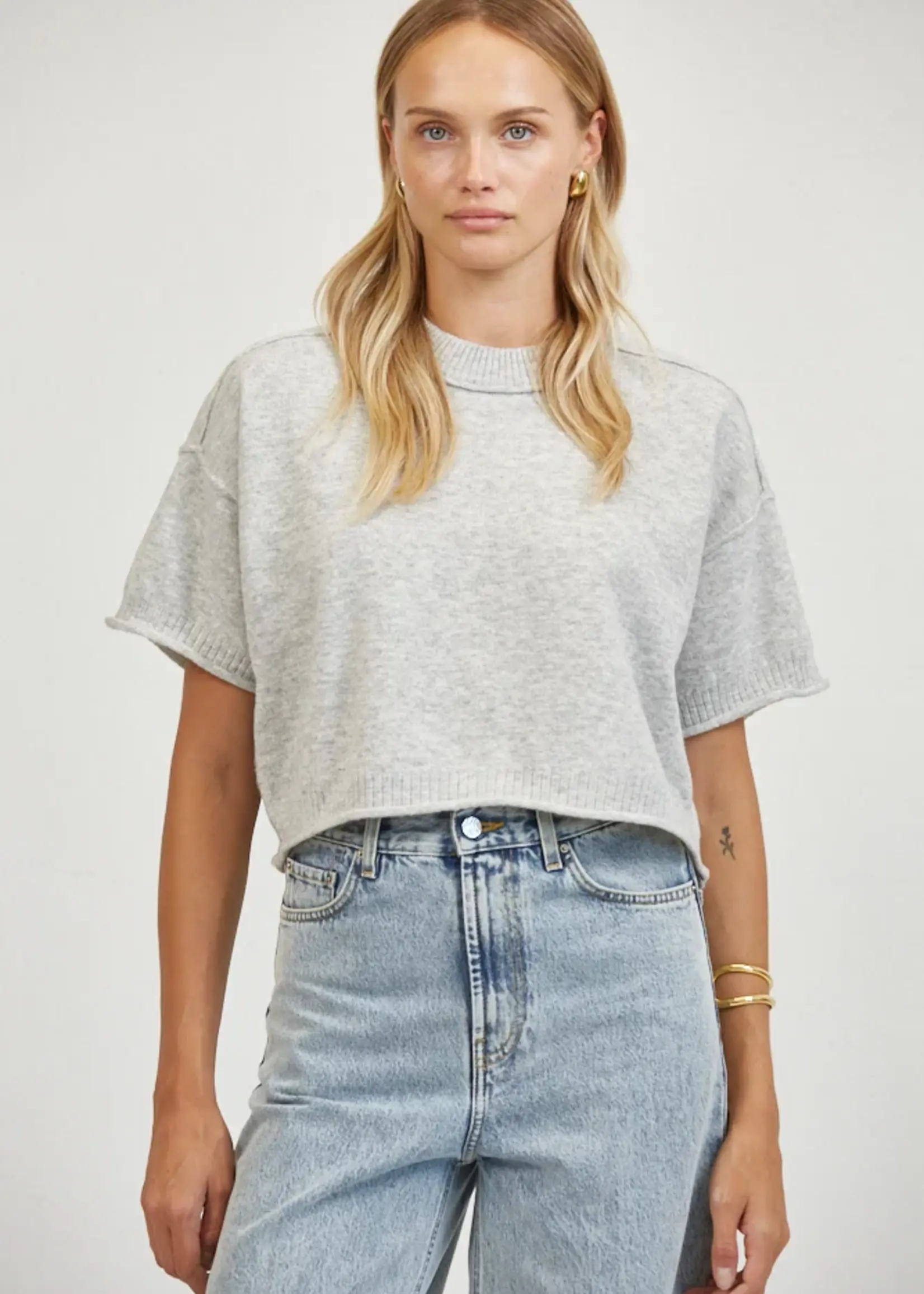 a.ren Heather Riom Sweater Top