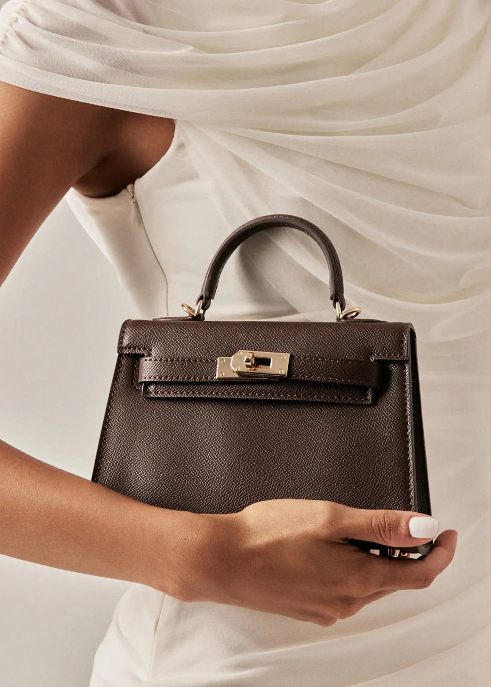 Billini Chocolate Saffiano Hariette Bag