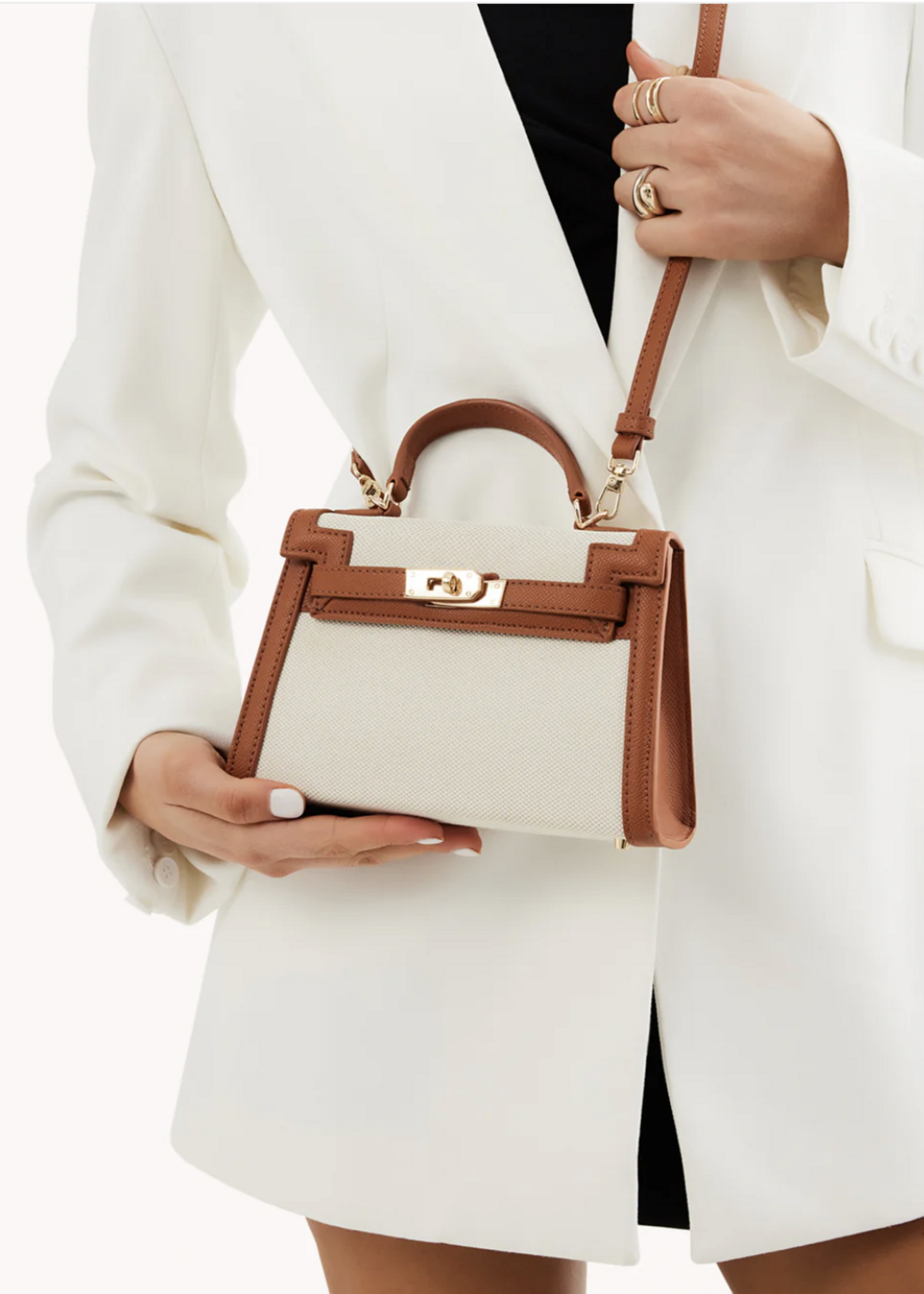 Billini Natural Linen Hariette Bag