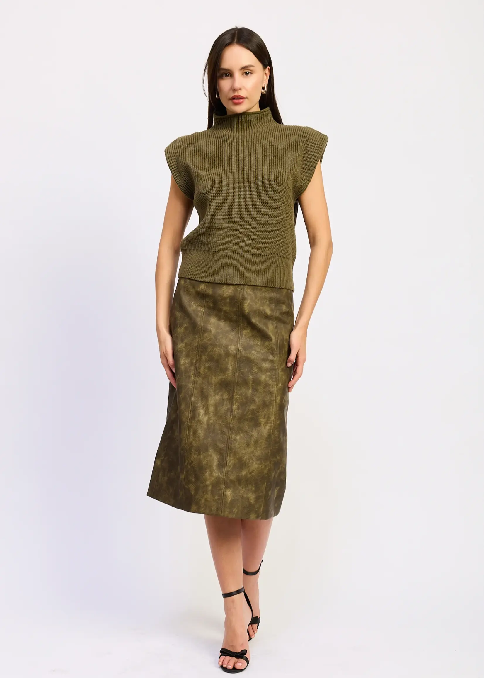 En Saison Olive Margot Sweater
