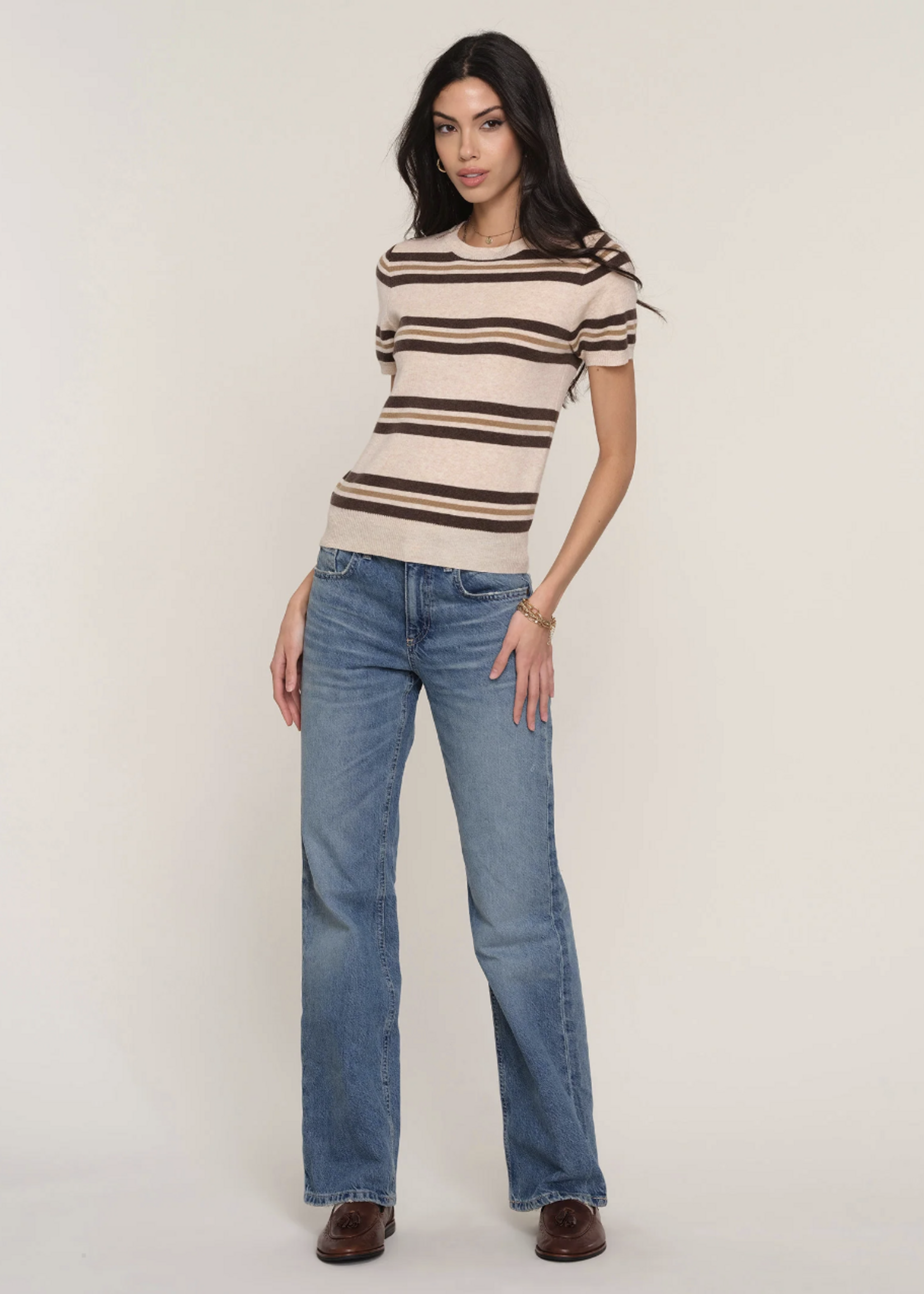Heartloom Oat Stripe Brenna Top