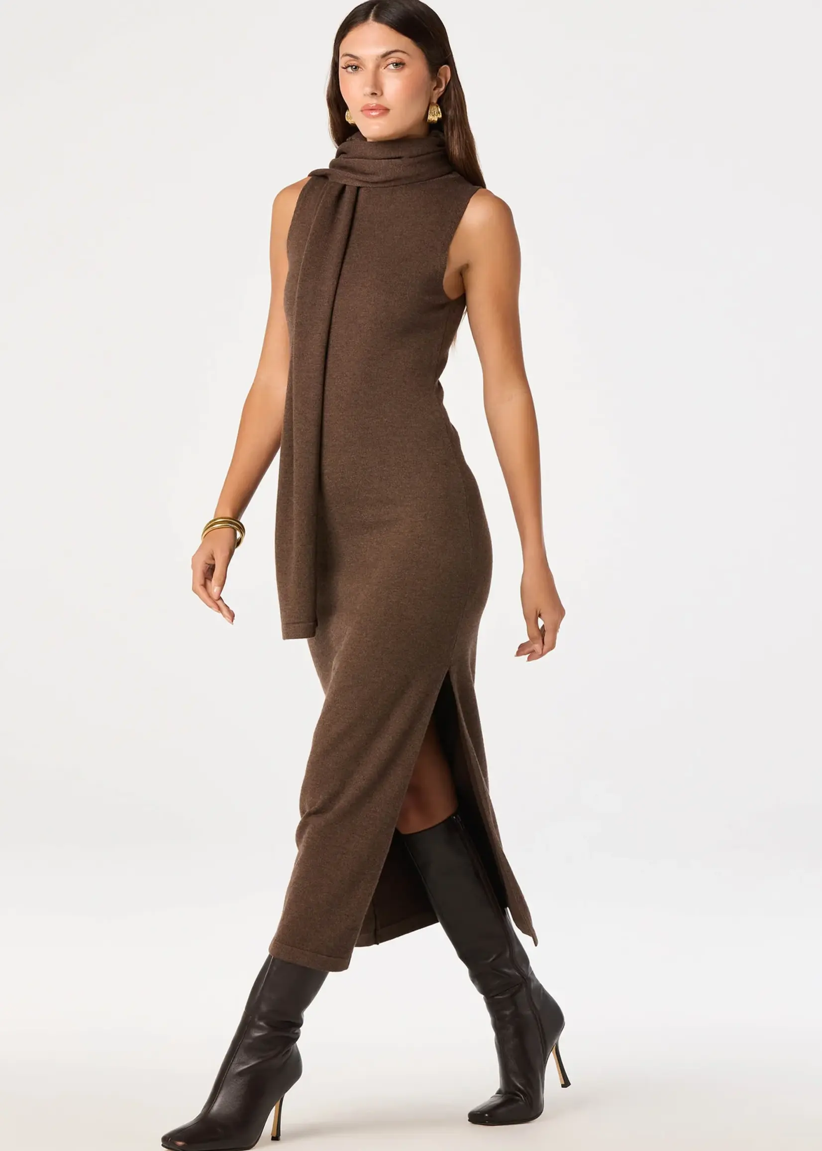 ASTR The Label Brown Shyanne Dress
