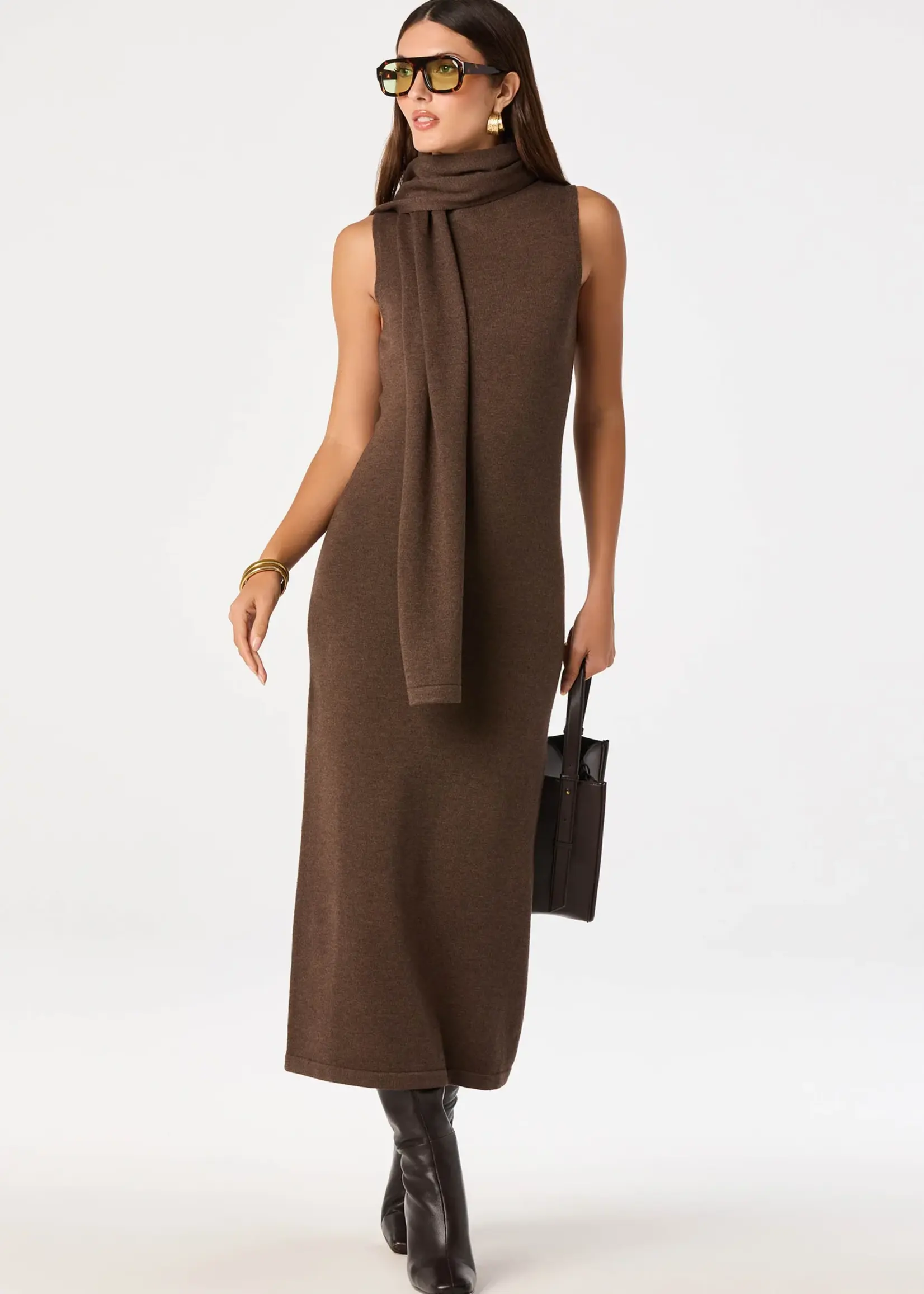 ASTR The Label Brown Shyanne Dress